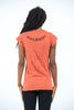 Sure Design Women's Ohm and Koi fish T-Shirt Orange
