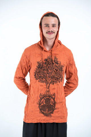 Sure Design Unisex Celtic Tree Hoodie Orange