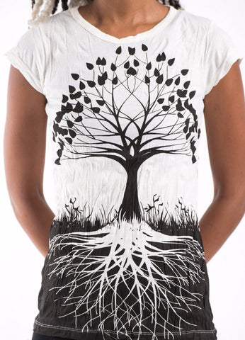 Sure Design Women's Tree of Life T-Shirt White
