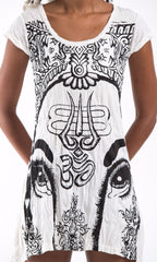 Sure Design Women's Indian Gods Dress White