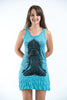 Sure Design Women's Ganesh Mantra Tank Dress Turquoise