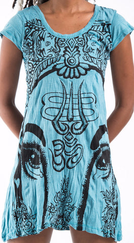 Sure Design Women's Indian Gods Dress Turquoise