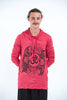 Sure Design Unisex Ohm and Koi fish Hoodie Red