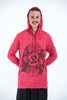 Sure Design Unisex Ohm and Koi fish Hoodie Red