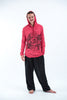 Sure Design Unisex Ohm and Koi fish Hoodie Red