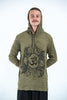 Sure Design Unisex Ohm and Koi fish Hoodie Green