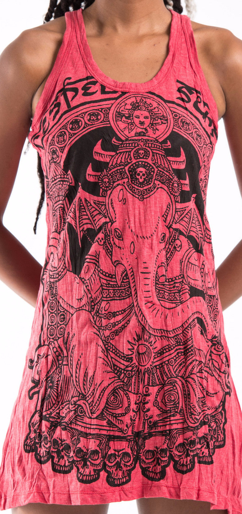 Sure Design Women's Batman Ganesh Tank Dress Red