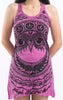 Sure Design Women's Weed Owl Tank Dress Pink