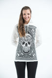 Wholesale Sure Design Unisex Trippy Skull Hoodie White - $12.00