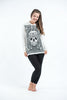 Sure Design Unisex Trippy Skull Hoodie White