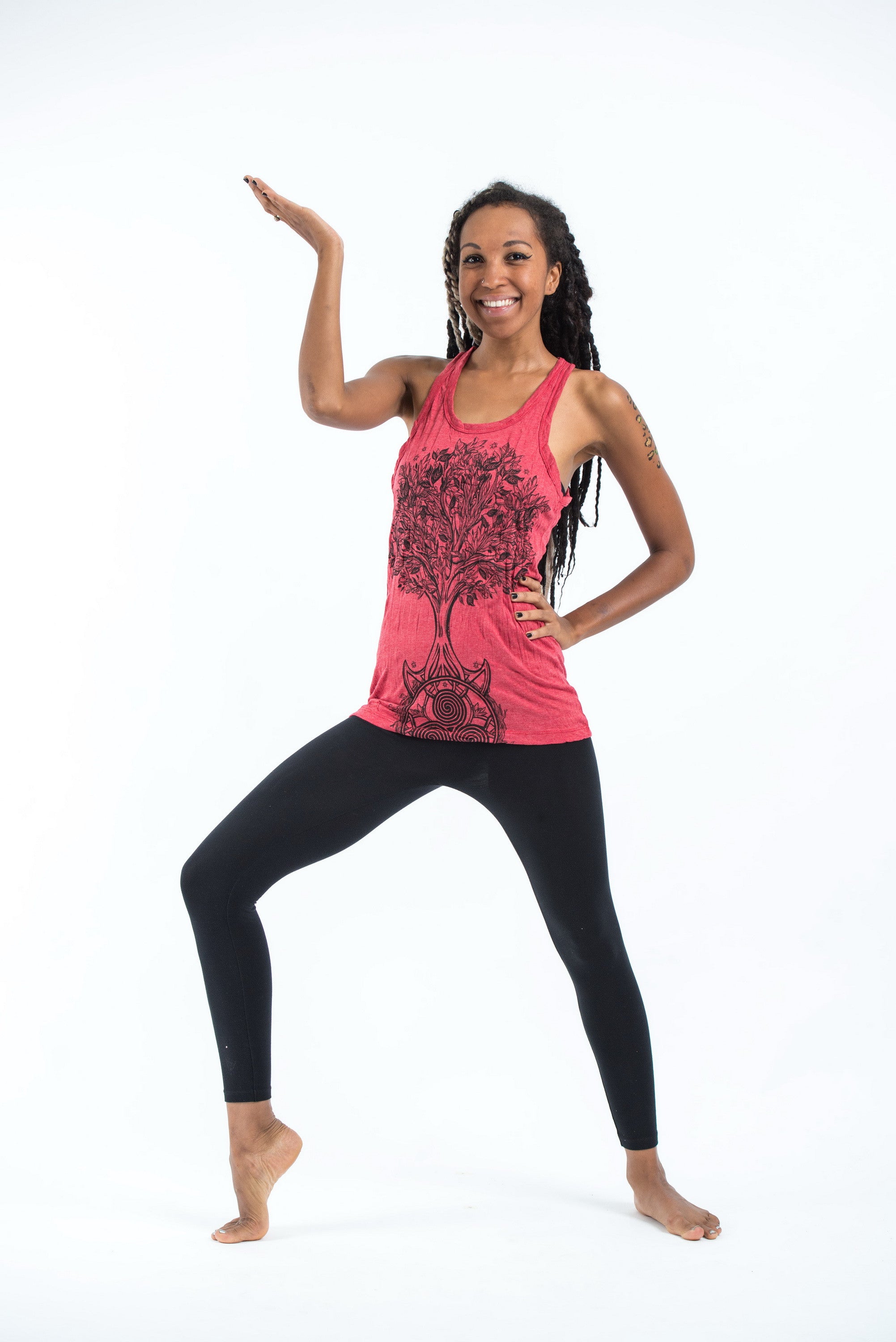Sure Design Women's Celtic Tree Tank Top Red