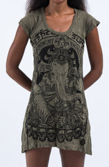 Sure Design Women's Batman Ganesh Dress Green