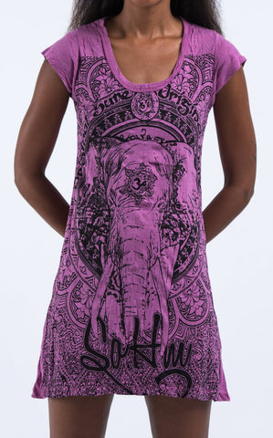Sure Design Women's Wild Elephant Dress Pink