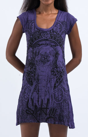 Sure Design Women's Wild Elephant Dress Purple