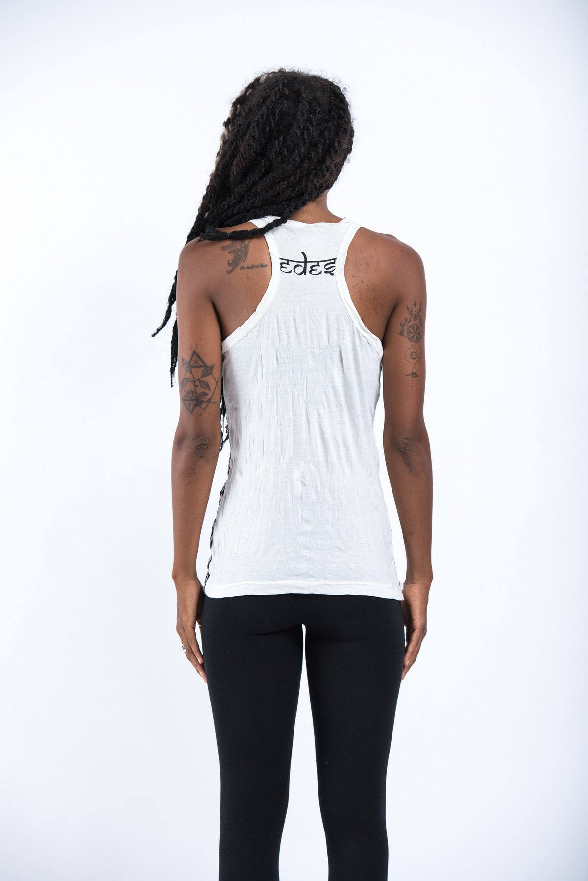 Sure Design Women's Big Face Ganesh Tank Top White