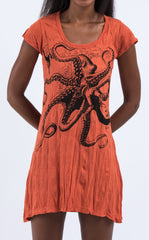 Sure Design Women's Octopus Dress Orange