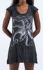 Sure Design Women's Octopus Dress Silver on Black