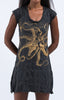 Sure Design Women's Octopus Dress Gold on Black