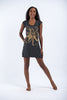 Sure Design Women's Octopus Dress Gold on Black
