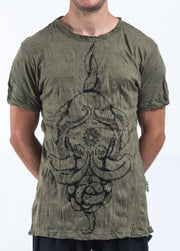 Sure Design Mens Octopus Mandala T-Shirt Green