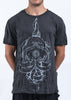 Sure Design Mens Octopus Mandala T-Shirt Silver on Black