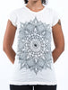 Sure Design Women's Lotus Mandala T-Shirt White