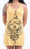 Wholesale Sure Design Womens Octopus Mandala Tank Dress Yellow - $9.00