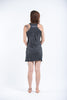 Sure Design Womens Octopus Weed Tank Dress Silver on Black