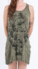 Sure Design Womens Octopus Weed Tank Dress Green