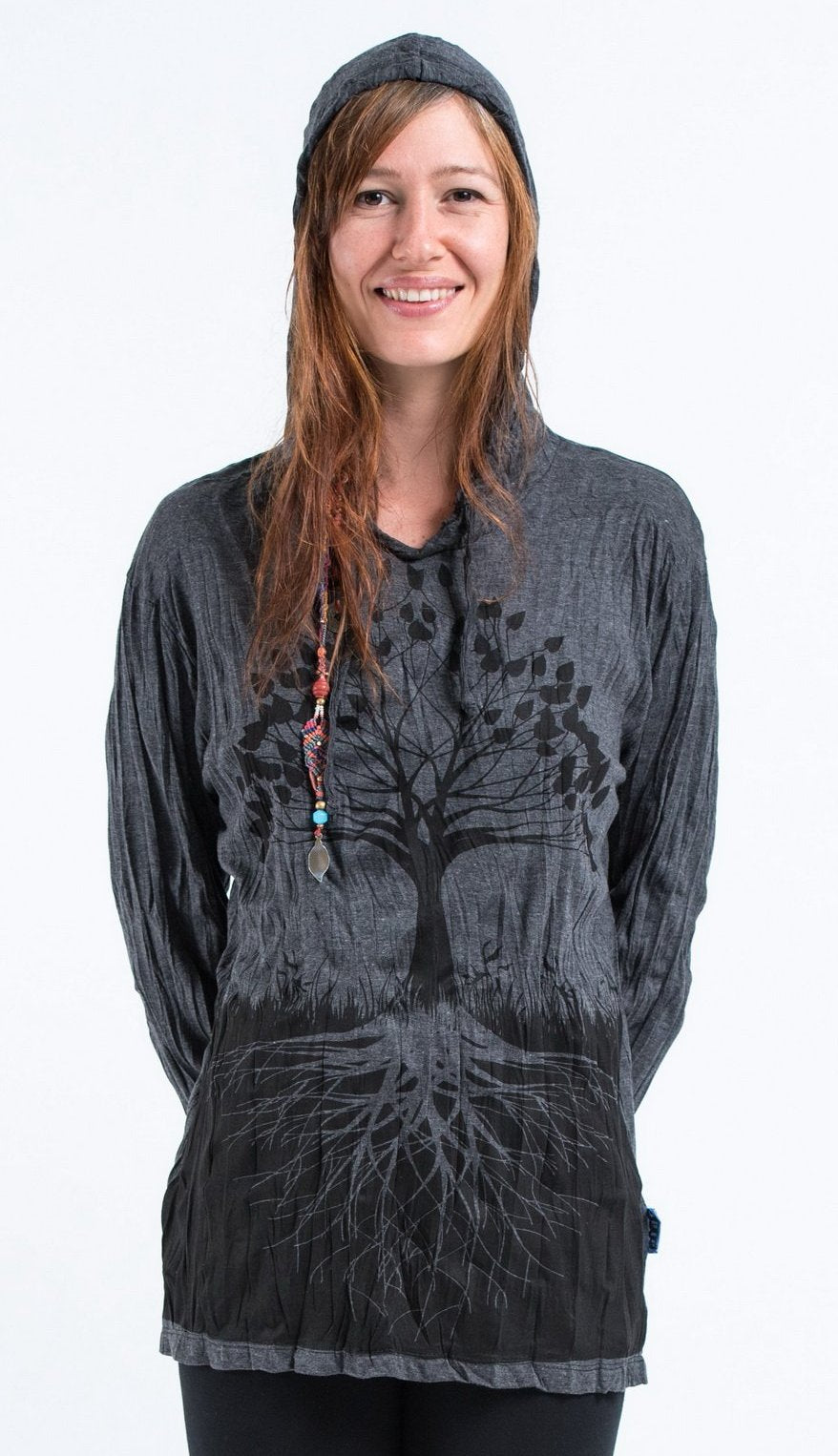 Sure Design Unisex Tree of Life Hoodie Black