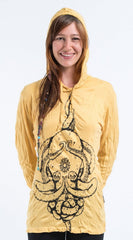 Sure Design Unisex Octopus Mandala Hoodie Yellow