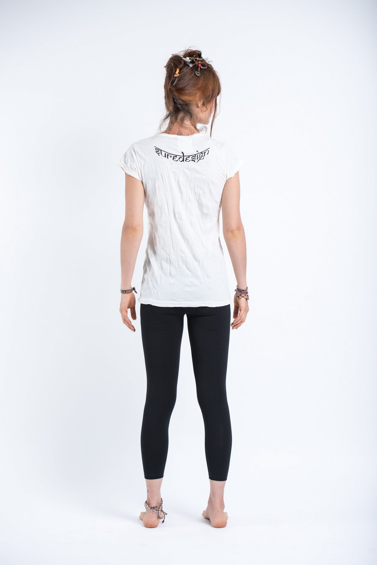 Sure Design Womens Octopus Mandala T-Shirt White