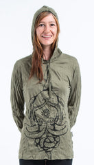 Sure Design Unisex Octopus Mandala Hoodie Green