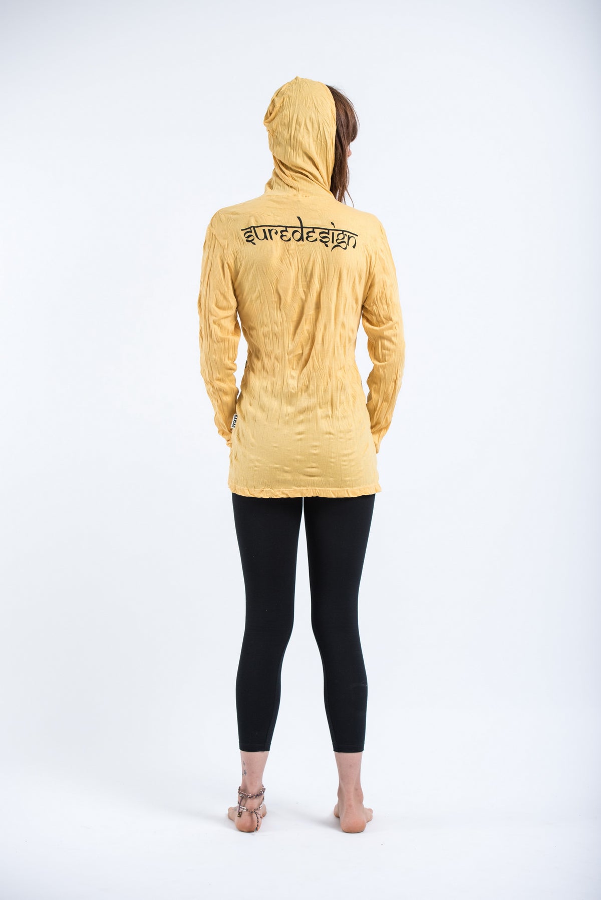 Sure Design Unisex Octopus Weed Hoodie Yellow