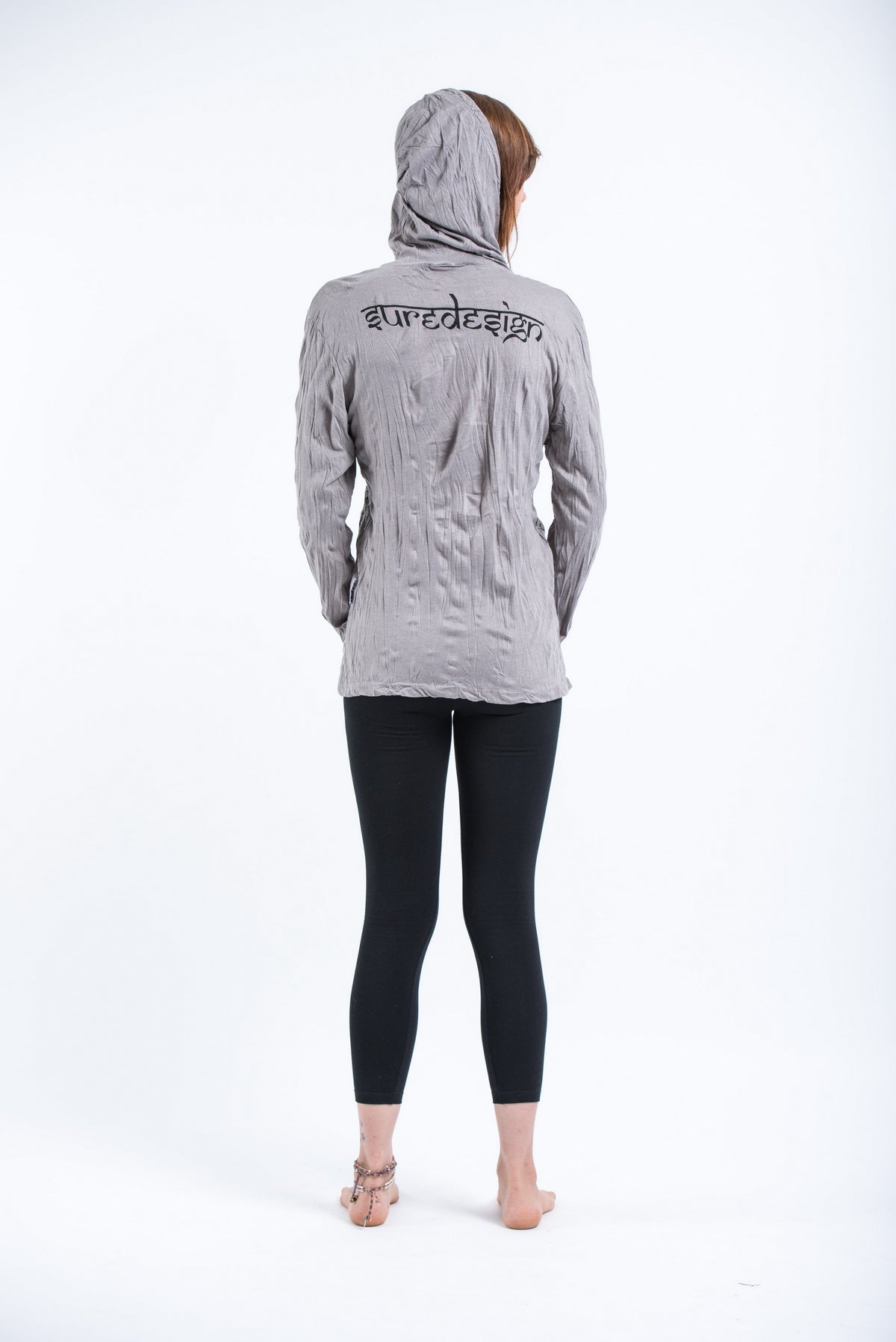Sure Design Unisex Octopus Weed Hoodie Gray