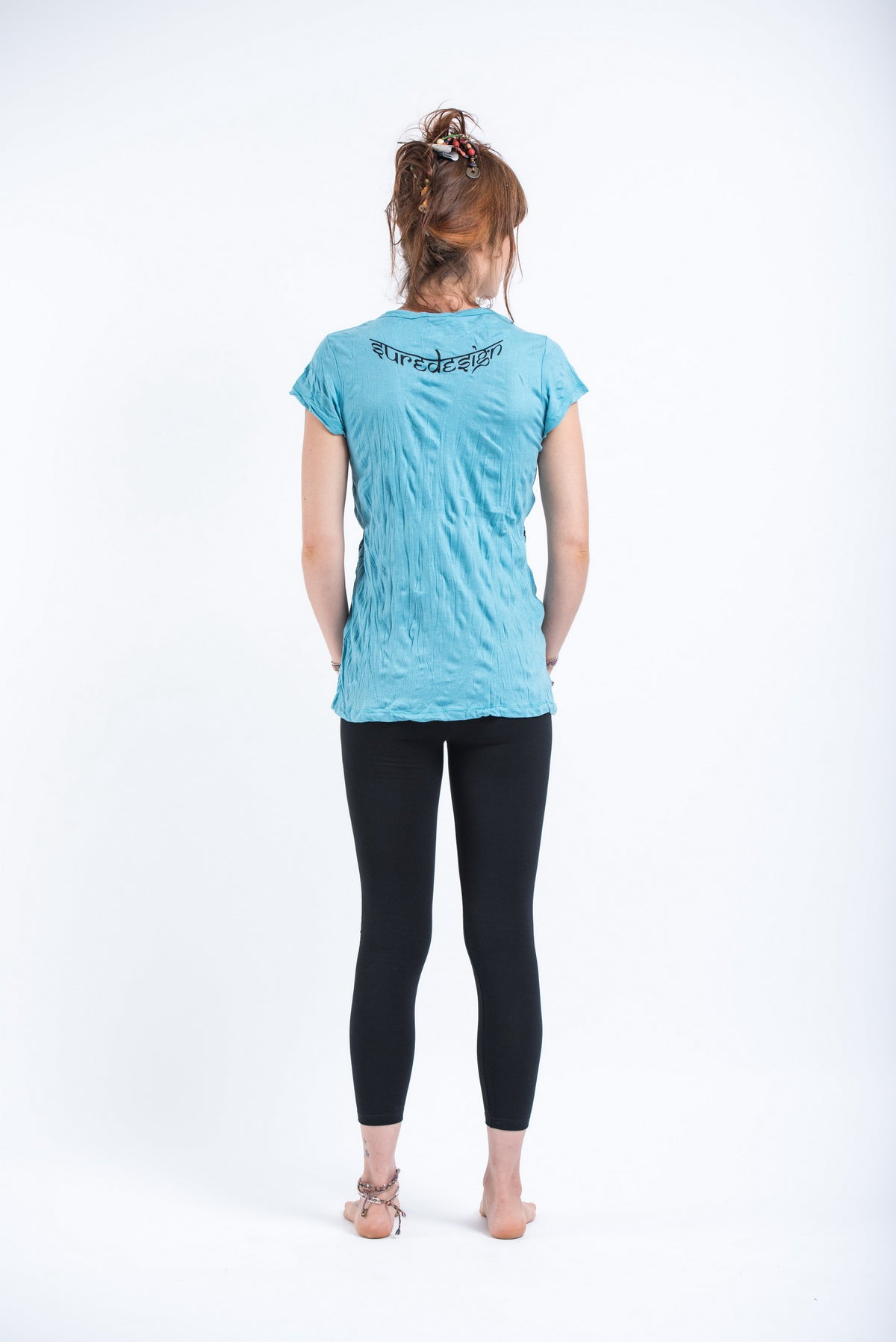 Sure Design Womens Octopus Weed T-Shirt Turquoise