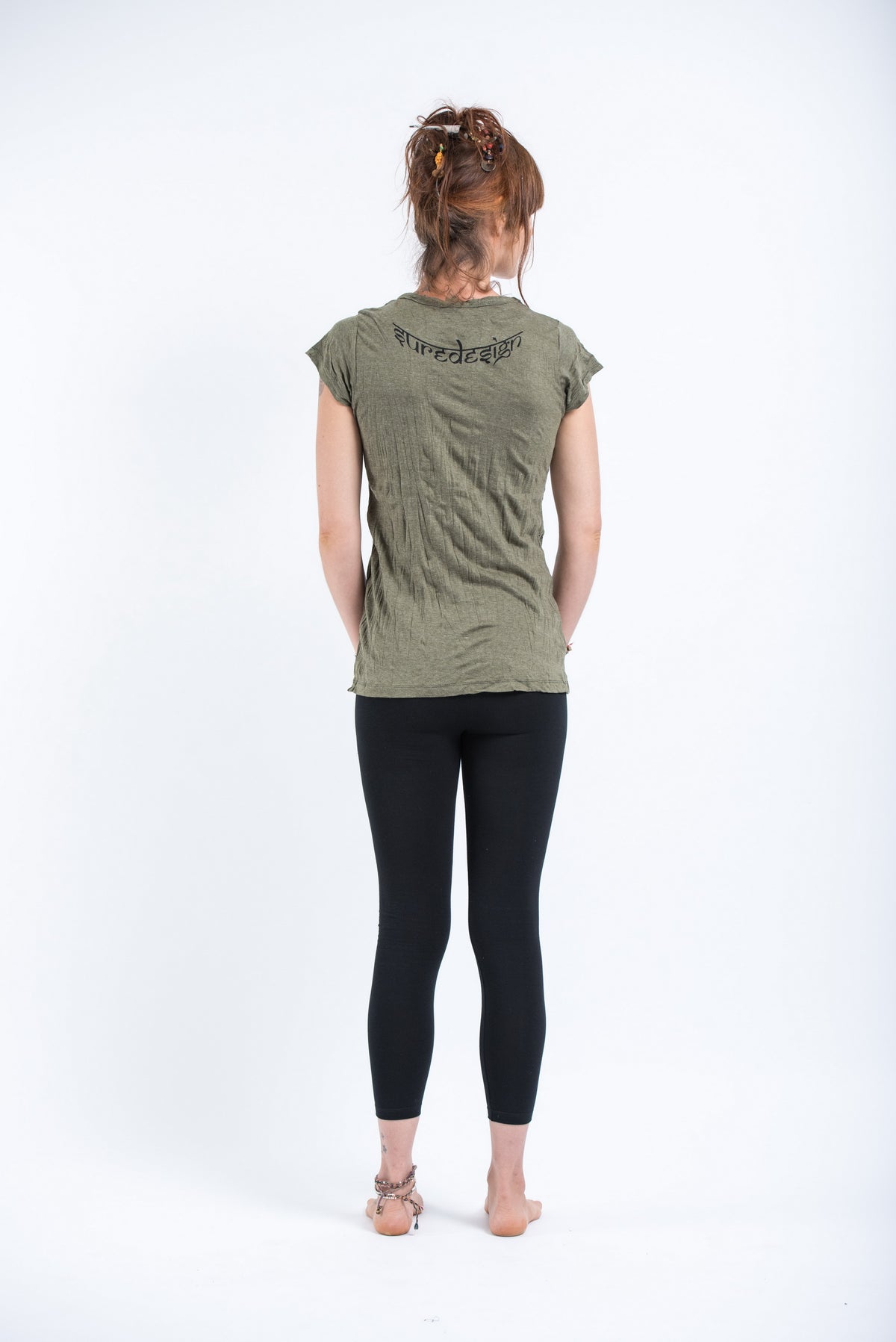 Sure Design Womens Octopus Weed T-Shirt Green