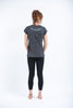 Sure Design Womens Octopus Weed T-Shirt Silver on Black