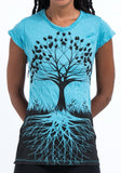 Wholesale Sure Design Women's Tree of Life T-Shirt Turquoise - $9.00