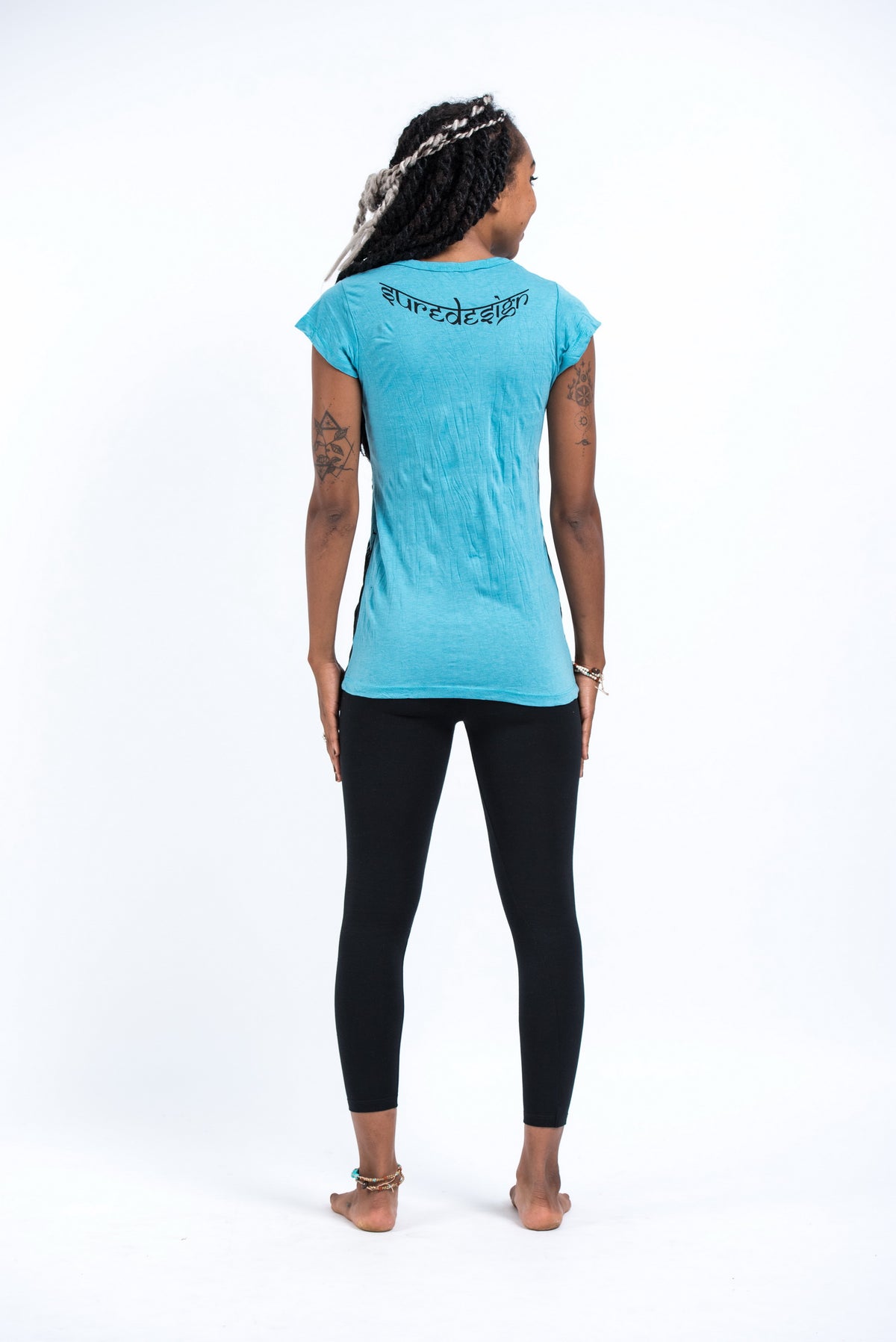 Sure Design Women's Tree of Life T-Shirt Turquoise