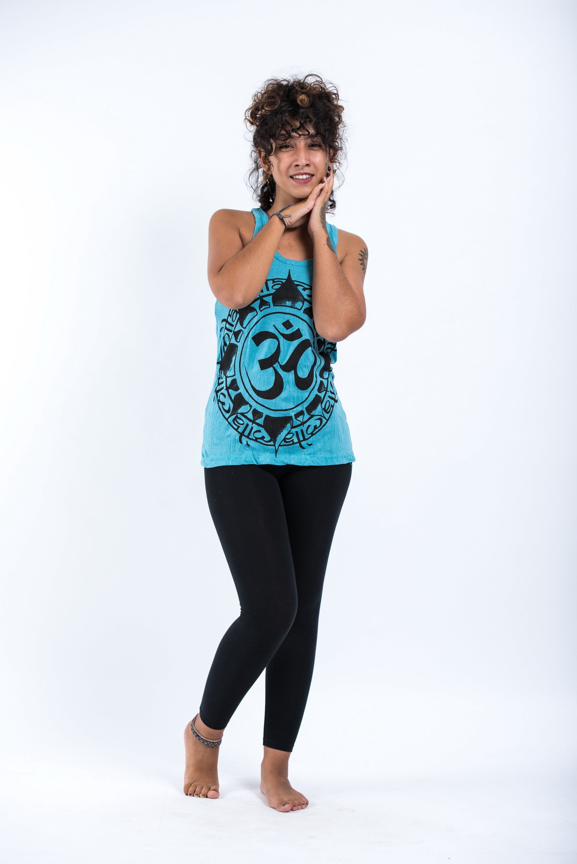 Sure Design Women's Infinitee Ohm Tank Top Turquoise