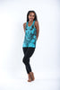 Sure Design Women's Big Face Ganesh Tank Top Turquoise