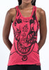 Sure Design Women's Big Face Ganesh Tank Top Red