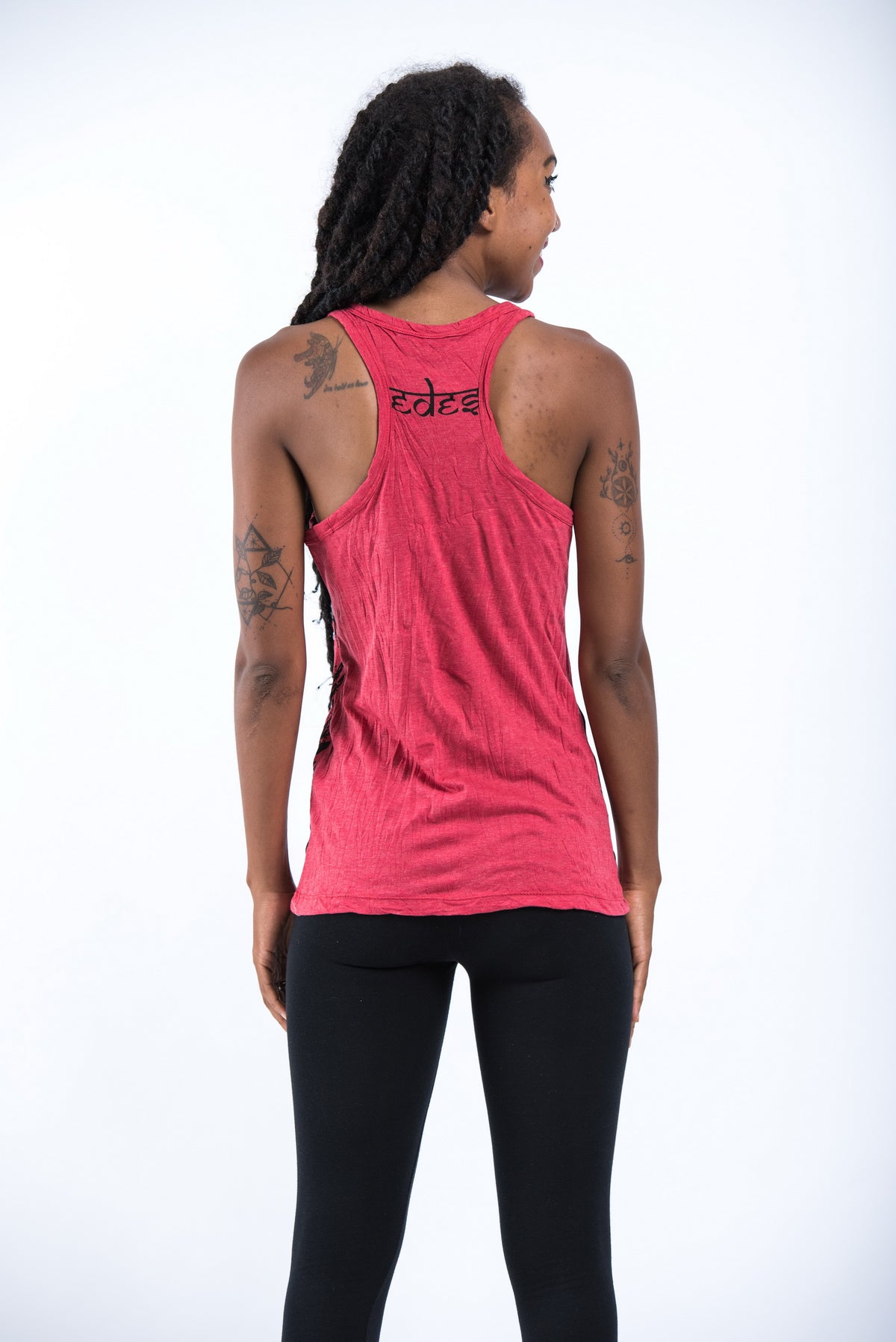 Sure Design Women's Big Face Ganesh Tank Top Red
