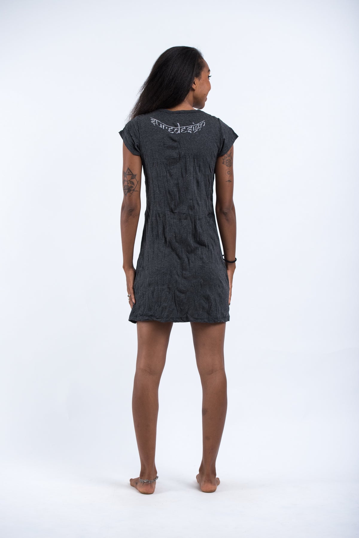 Sure Design Women's Infinitee Ohm Dress Silver on Black