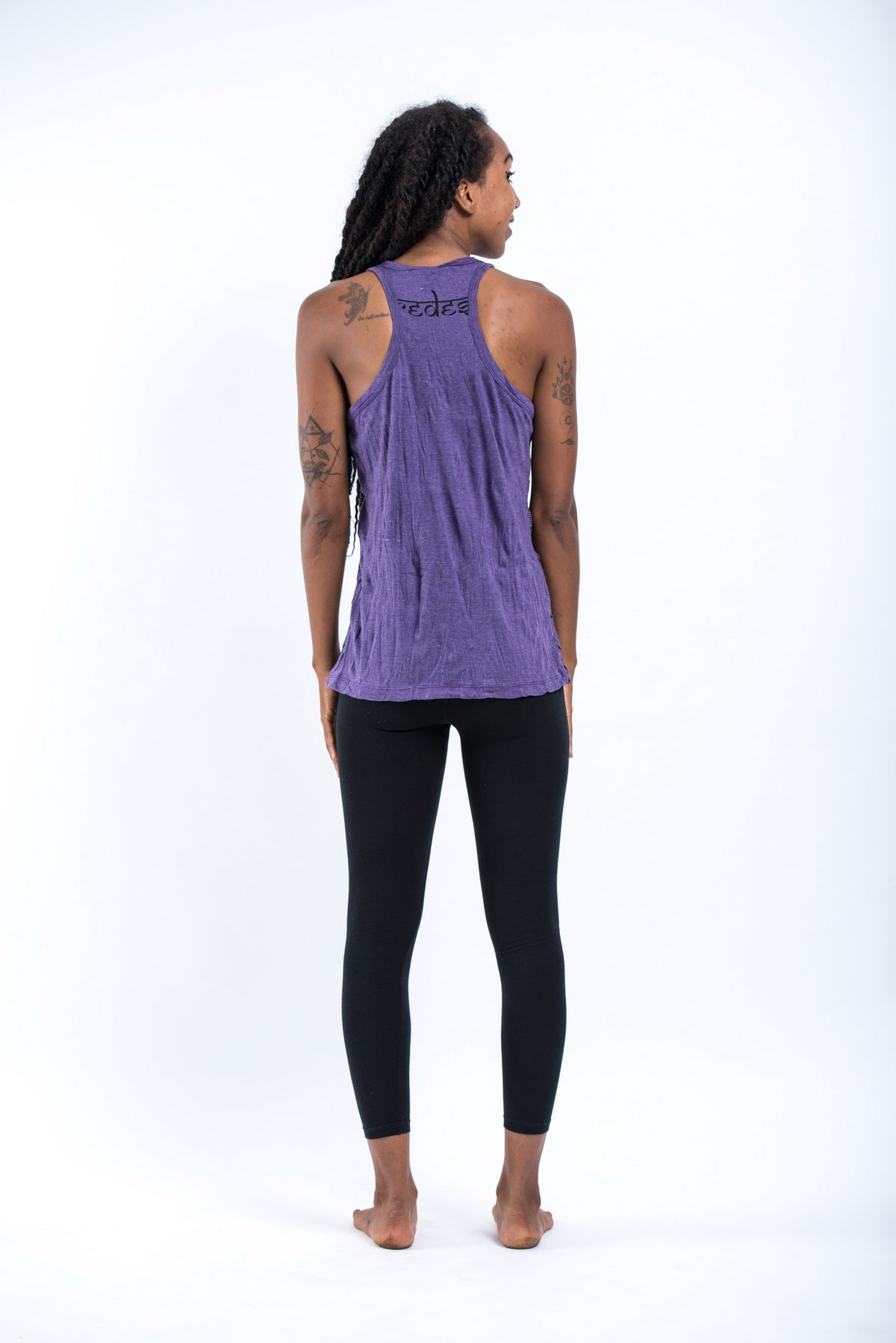Sure Design Women's Big Face Ganesh Tank Top Purple