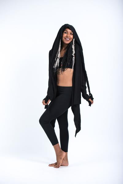 Hooded Cardigan in Black