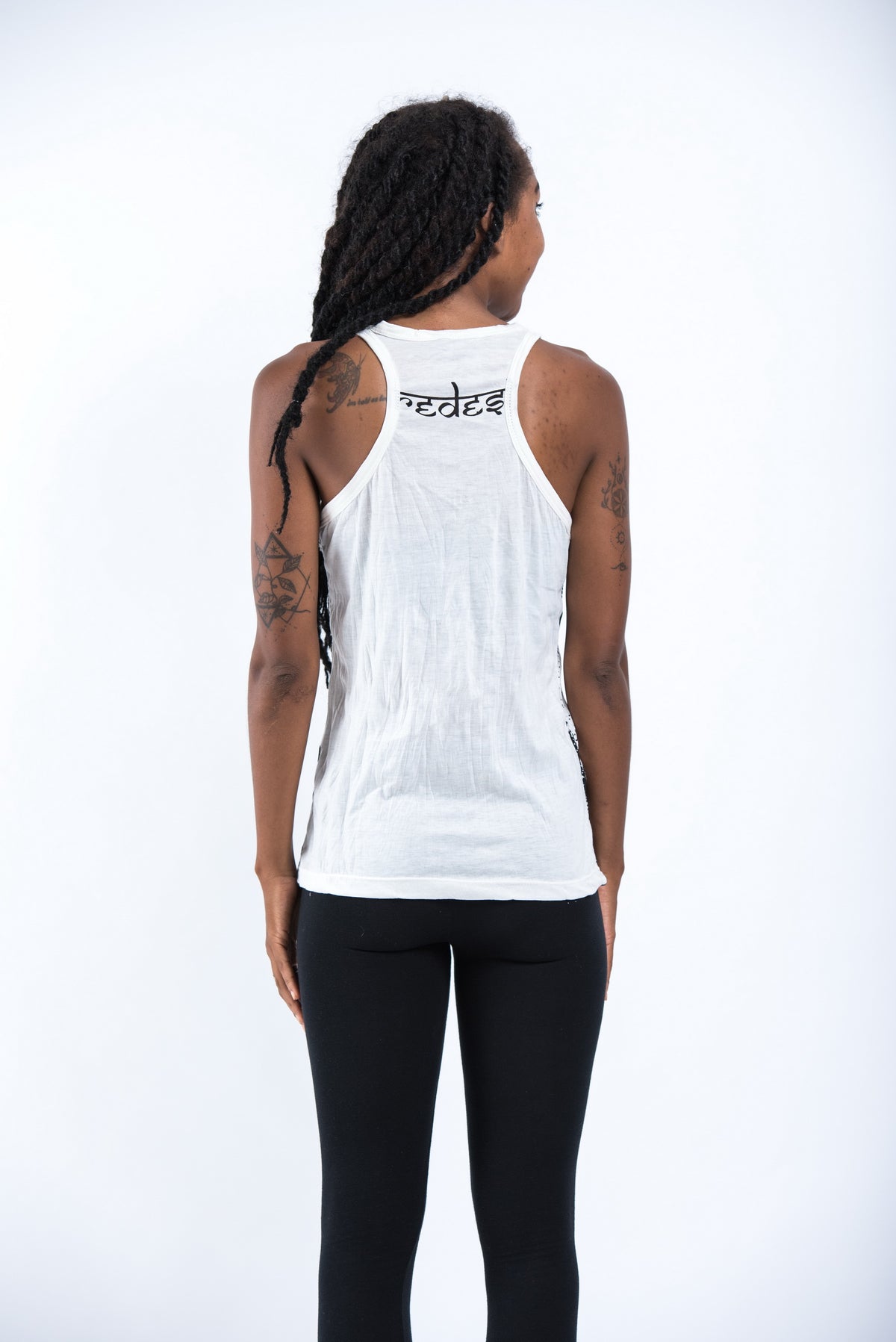 Sure Design Women's Butterfly Buddha Tank Top White