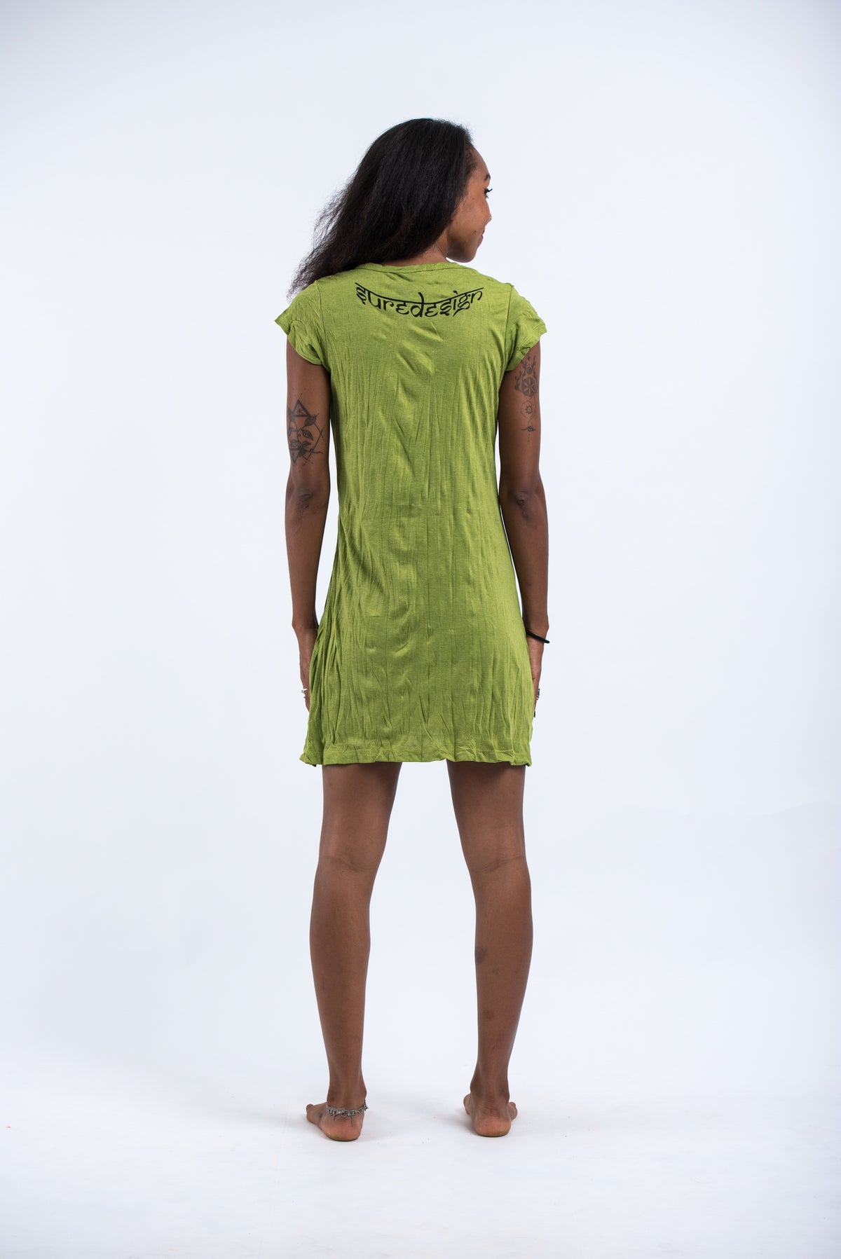 Sure Design Women's Batman Ganesh Dress Lime