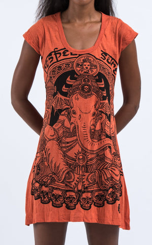 Sure Design Women's Batman Ganesh Dress Orange